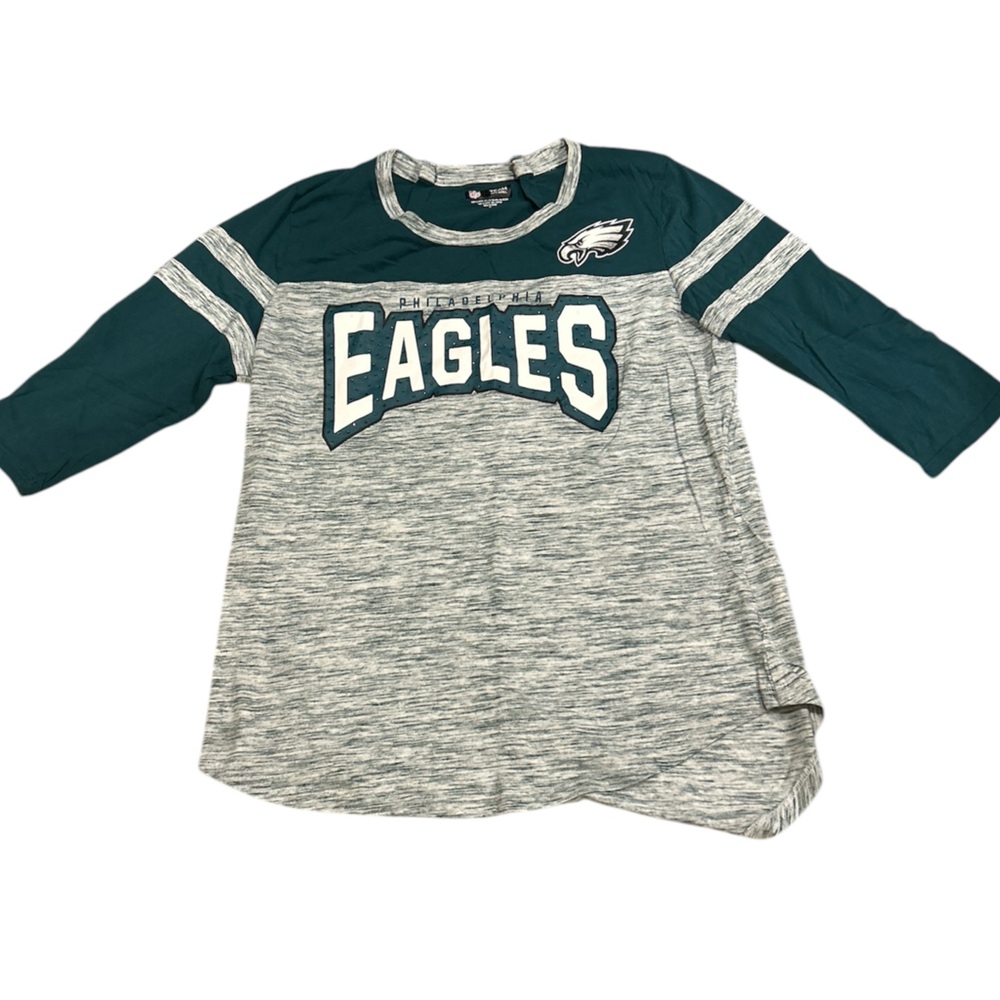 NFL Philadelphia Eagles Gray and Green Boxy Jersey
